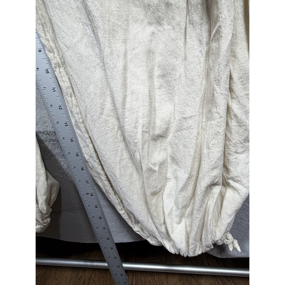 We The Free Free People Overalls Women’s Small Beige Linen Blend Boho Sleeveless - Picture 8 of 13